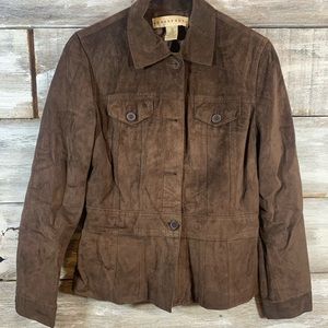 Apostrophe suede leather jacket